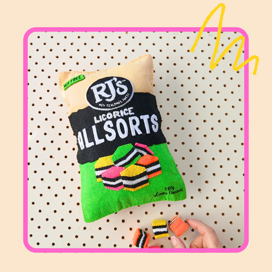 Felt RJs Licorice Allsorts Bag (large)