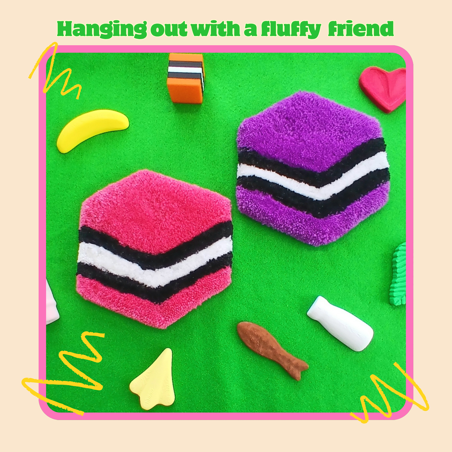 Fluffy Licorice Allsort - Pink