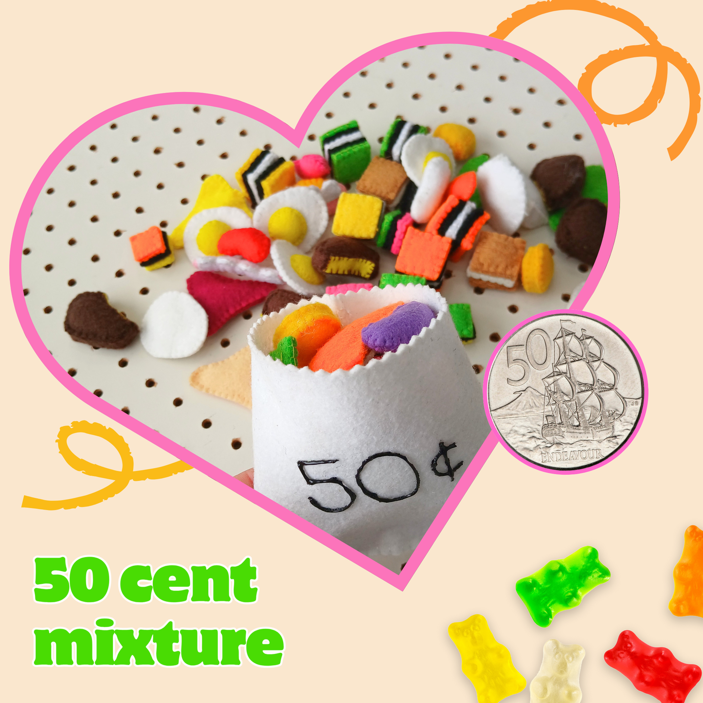 Felt 50¢ Mixture