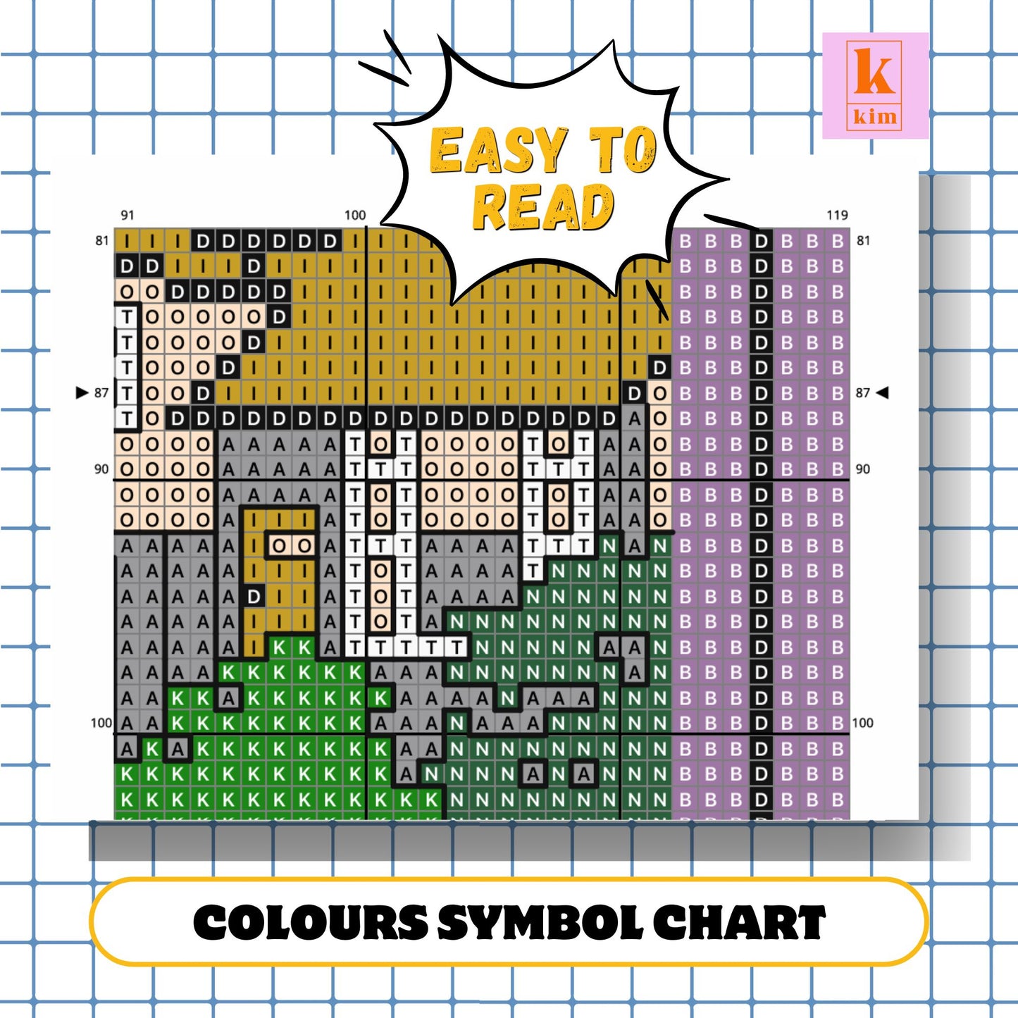 Margaret is in perimenopause needlepoint and cross stitch digital pdf pattern.