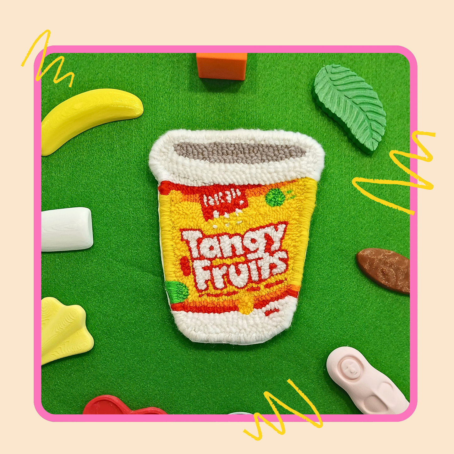 Tangy Fruit embroidered art (small)