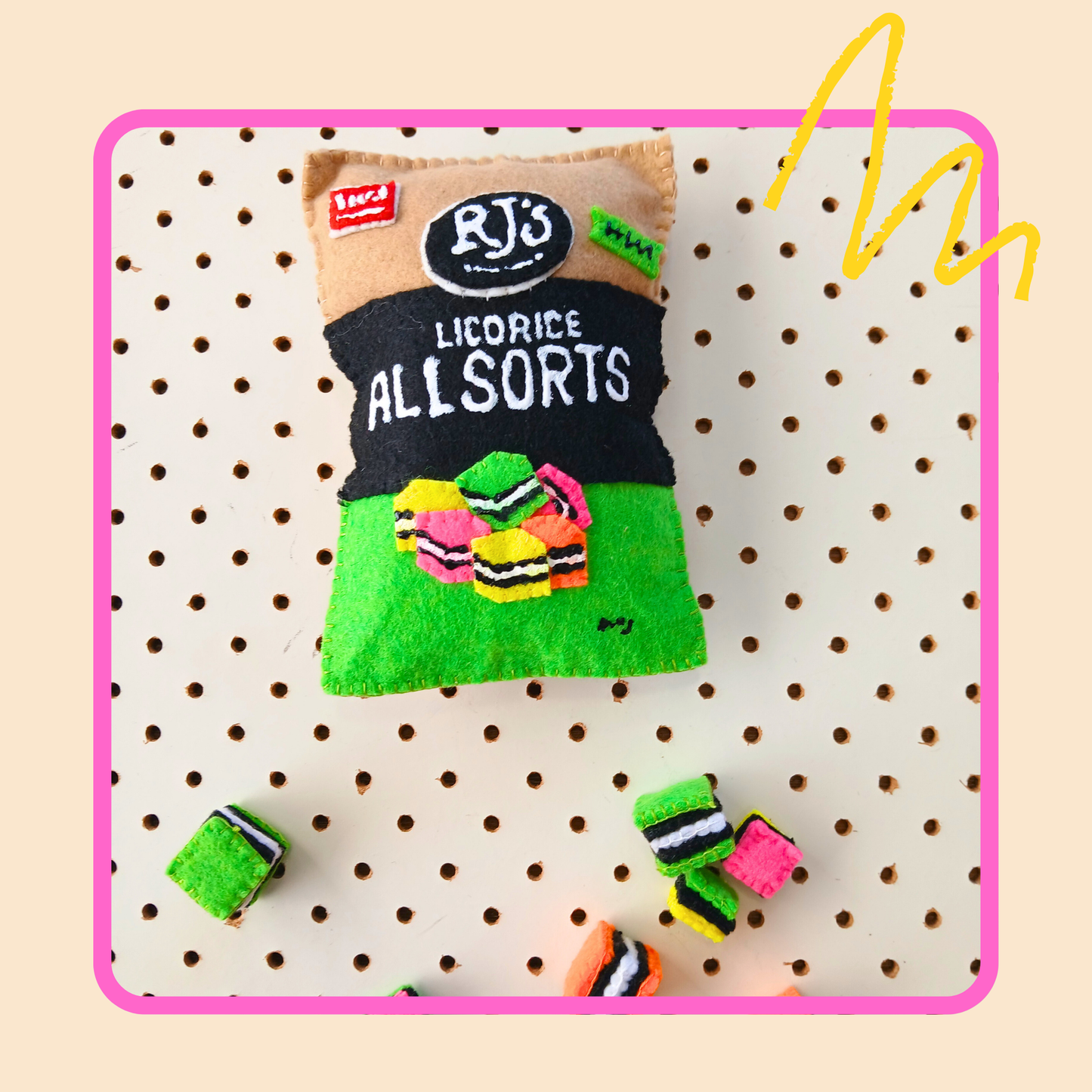 Felt RJs Licorice Allsorts Bag (small)
