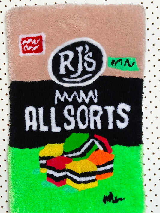 Licorice Allsorts bag fluffy wall art