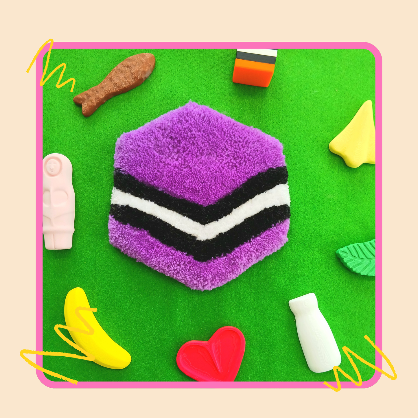 Fluffy Licorice Allsort - Purple