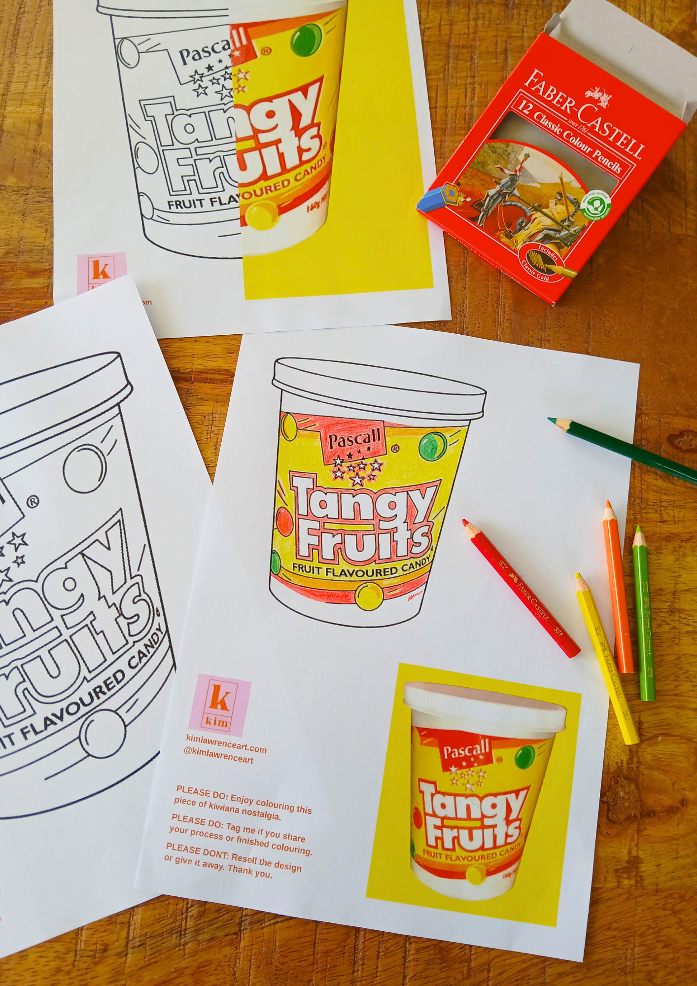 Tangy Fruits colouring page
